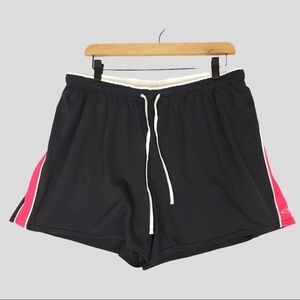 Champion Athletic Shorts Womens XL Gray Polyester Pink Stripe